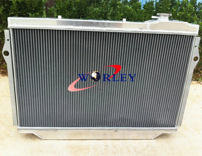 Aluminum Radiator + Black Hose for Toyota Land Cruiser HZJ80 HDJ80 (90-98)