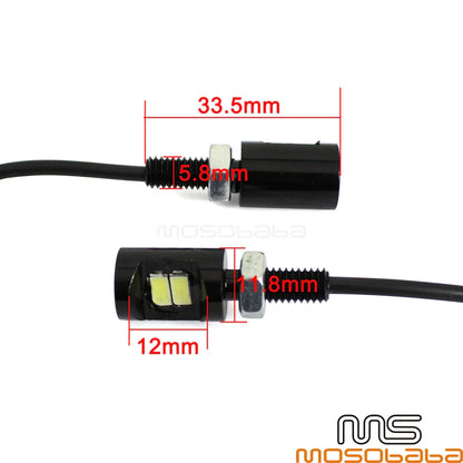 LED White License Plate Lights for Universal Car Motorcycle Rear
