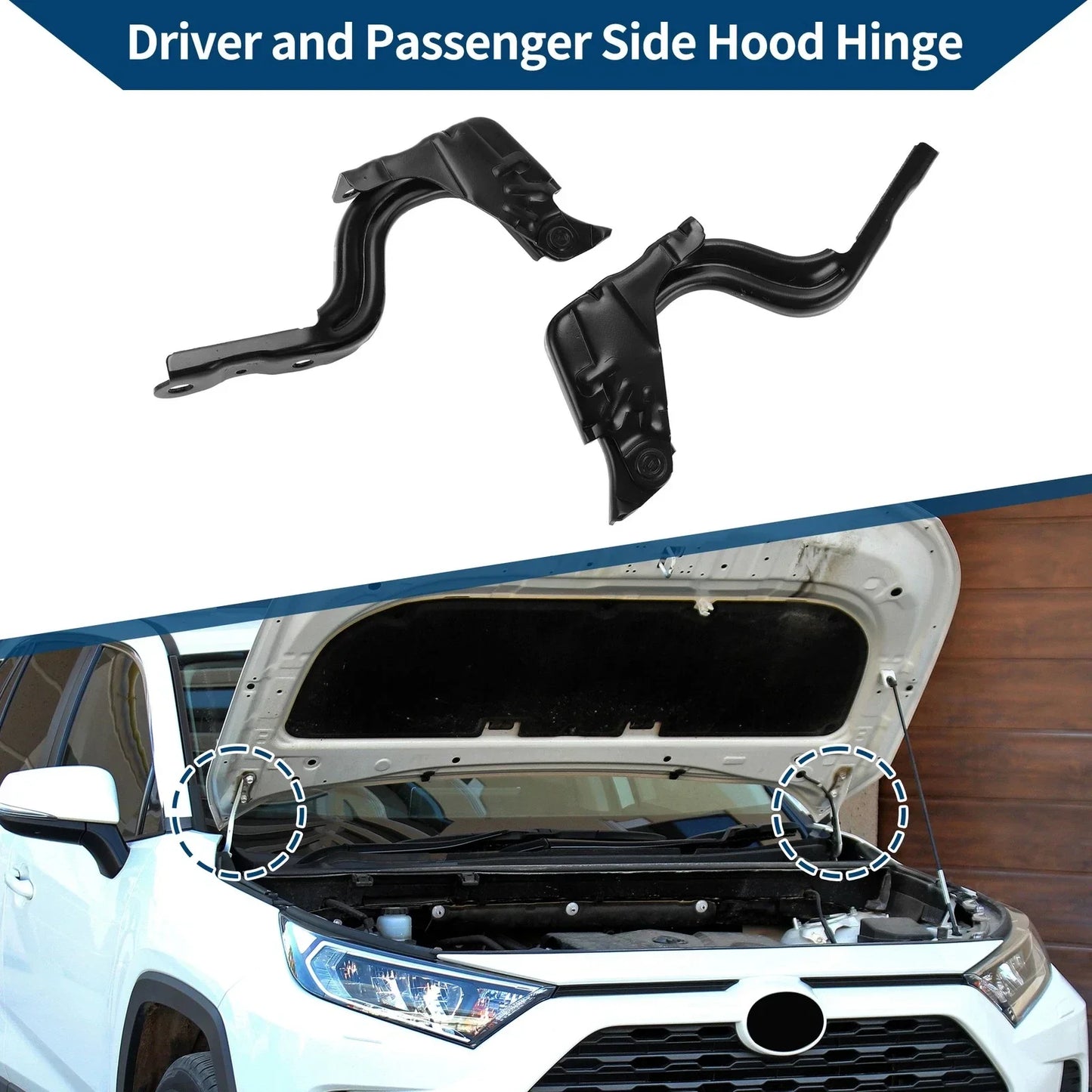 Hood Hinges for Hyundai Elantra 2017-2020 Front Bonnet Bracket 1 Pair
