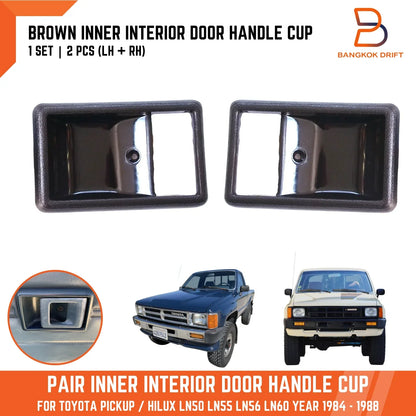 Brown Inner Door Handle Cup Bezel for Toyota Hilux 4Runner (1984-1988)