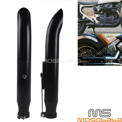 19��� Universal Exhaust Muffler Turn-out Pipe Tip for Harley BMW Bobber