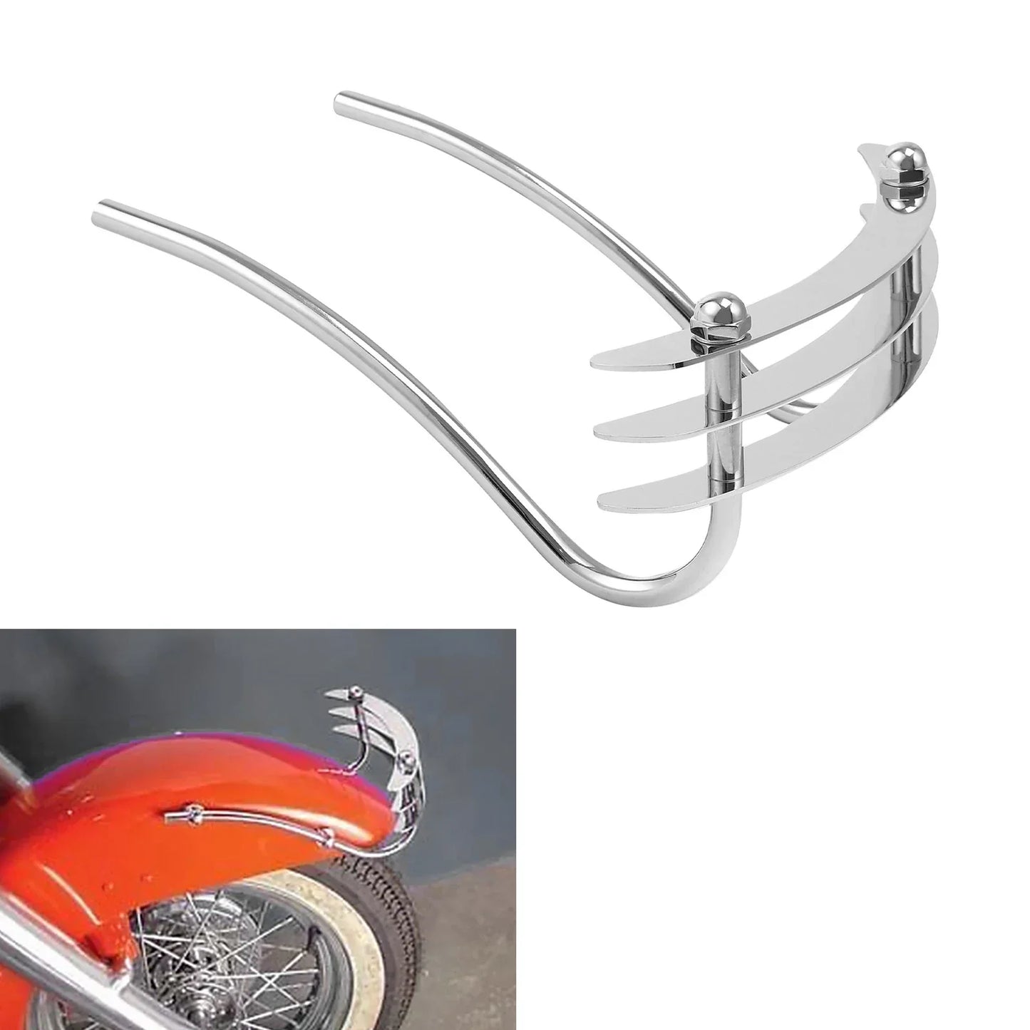 Chrome Front Fender Bumper Grill for Harley Softail FXST