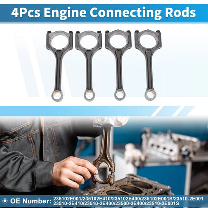 4 x Engine Connecting Rods for Hyundai Elantra (2011-2015)