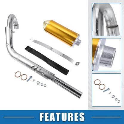 Exhaust Muffler Silencer Pipe Kit 1.1Inch for Honda Motorcycle