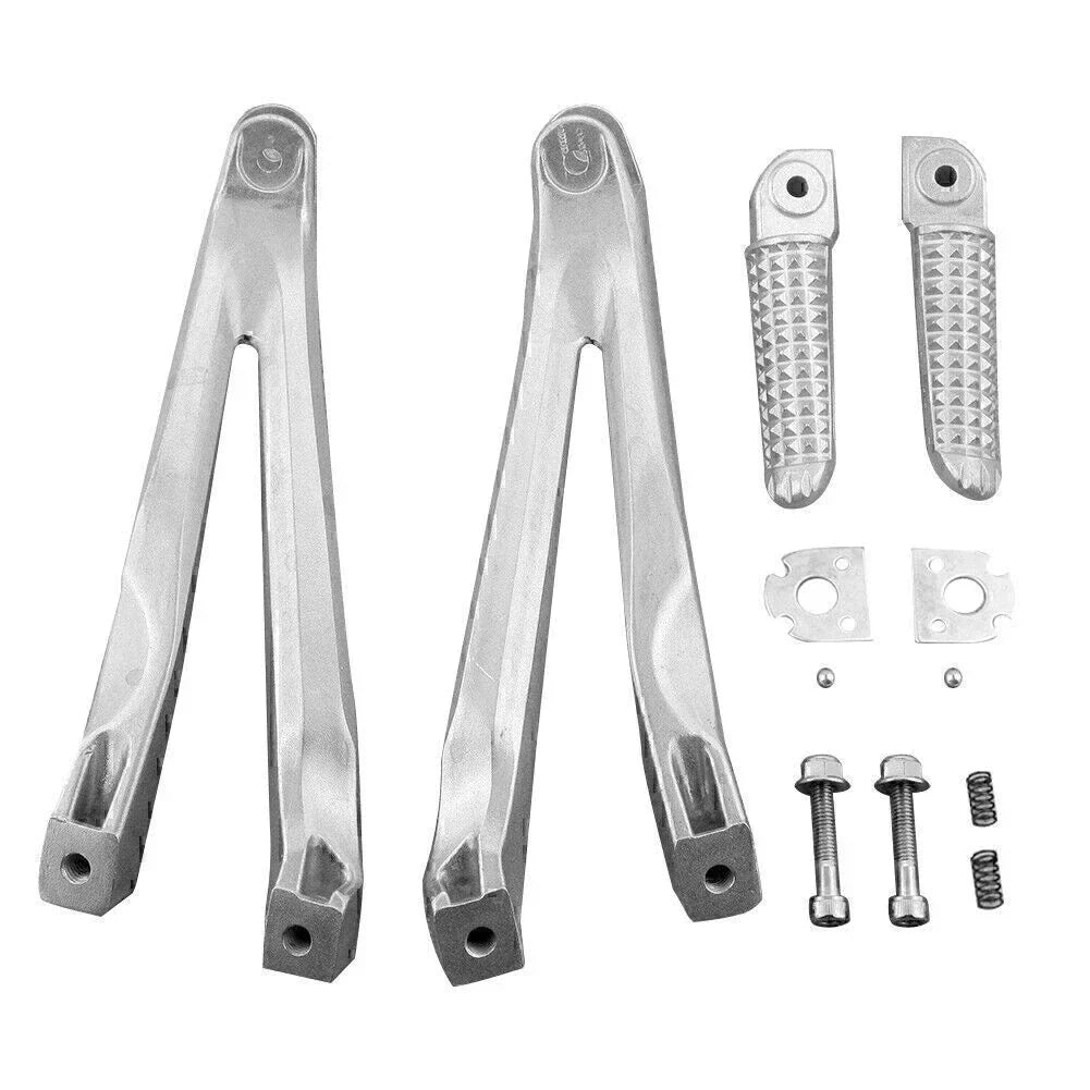 Passenger Rear Footrests Footpegs & Brackets for YAMAHA YZF R1 (2004-2008)