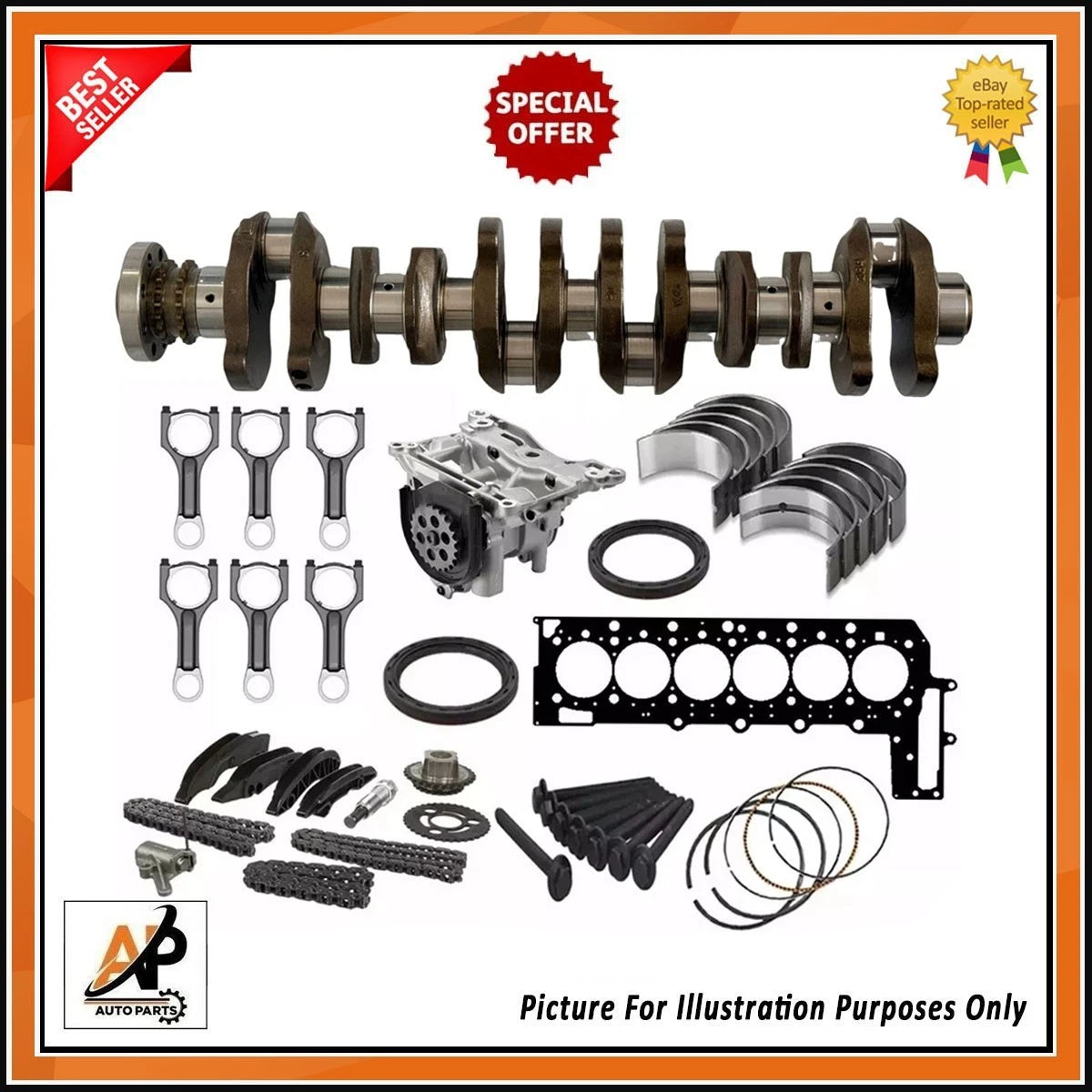 Crankshaft Rebuilt Engine for BMW X3 X4 X5 X6 40d (2015–2024)
