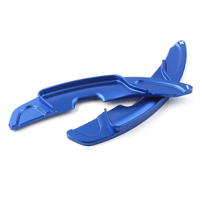 Blue Steering Wheel Shift Paddle Shifter Covers for Lexus ES300h ES350 (19-24)