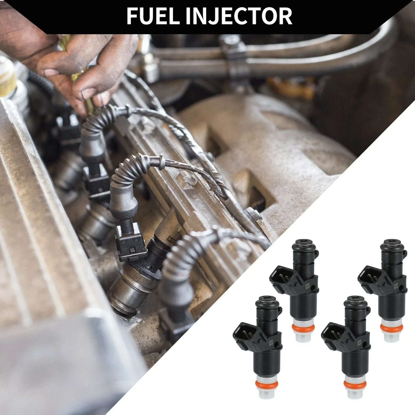Fuel Injector 1.8L for Honda Civic (2006-2011) - 4 x Black Injectors