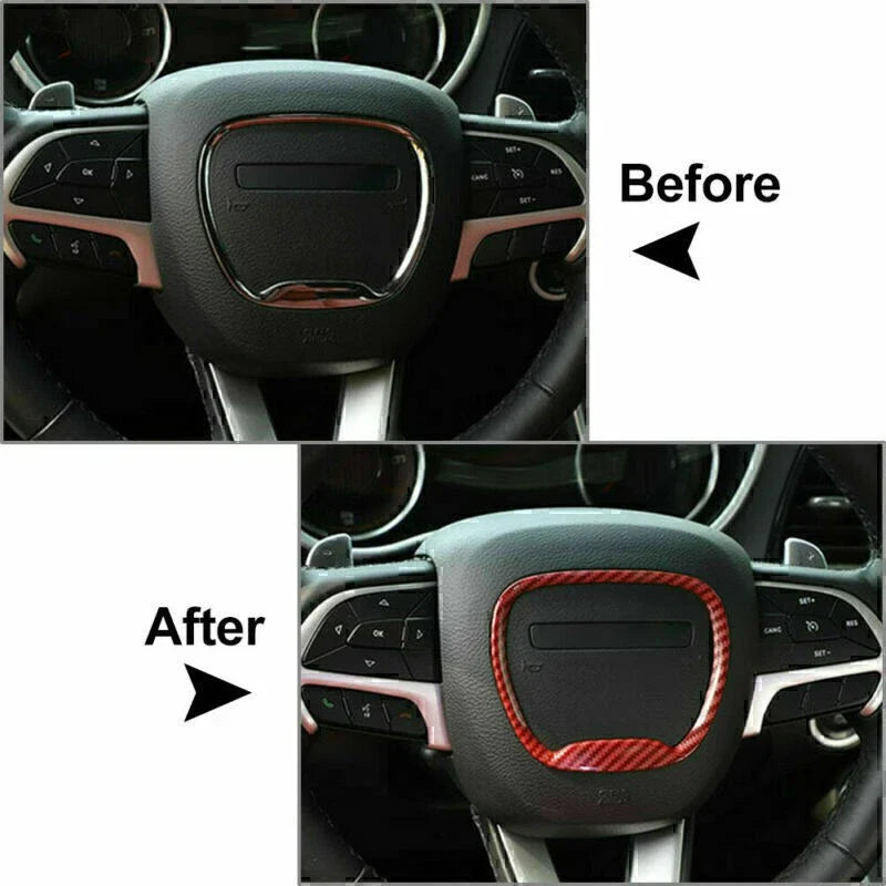 Steering Wheel Center Trim Ring Cover for Dodge Challenger/Charger (2015-2019)