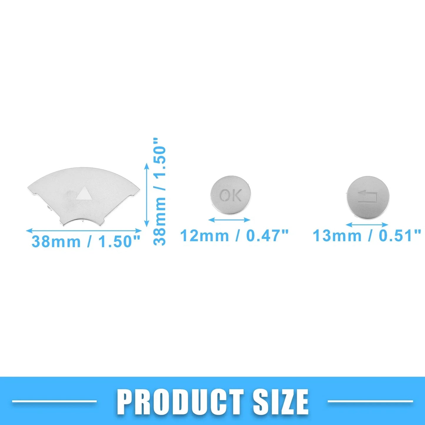 Steering Wheel Button Covers for Mercedes-Benz ABS Silver Tone 12 x Pieces