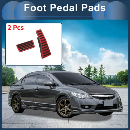 2 x Foot Accelerator Pedal Covers for Honda Civic (2006-2009) Red