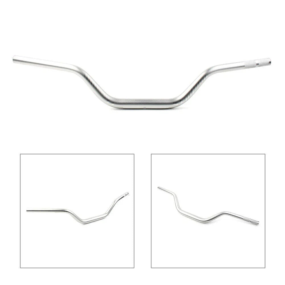 1 1/8" Mid Handlebar Fat Bars for Dirt Pit Bike Motorcycle ATV MX Silver