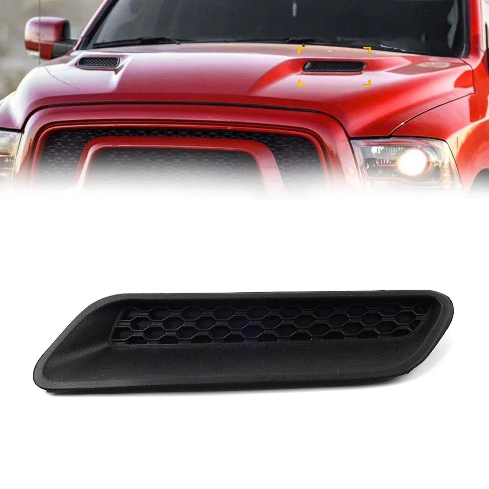 Left Side Hood Vent Bezel Grille Cover Black for Dodge Ram 1500 2500 3500 (2002-2023)