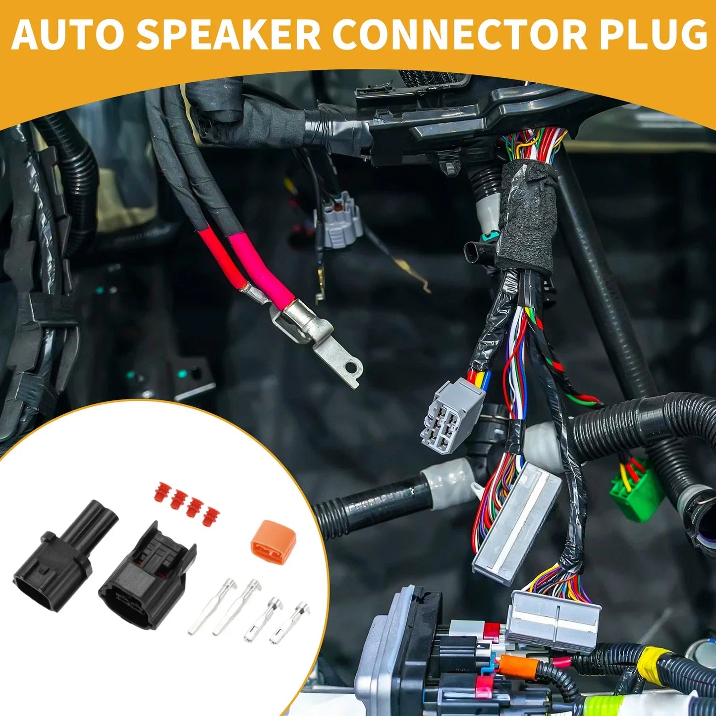 2 x Auto Speaker Connector Plugs for Hyundai (Compatible with Various Models)
