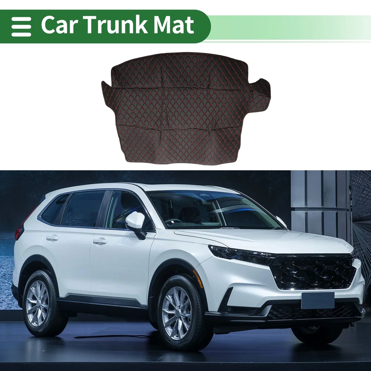 Flat Face Cargo Liner Trunk Mat for Honda CRV Hybrid (2017-2021) Black XPE