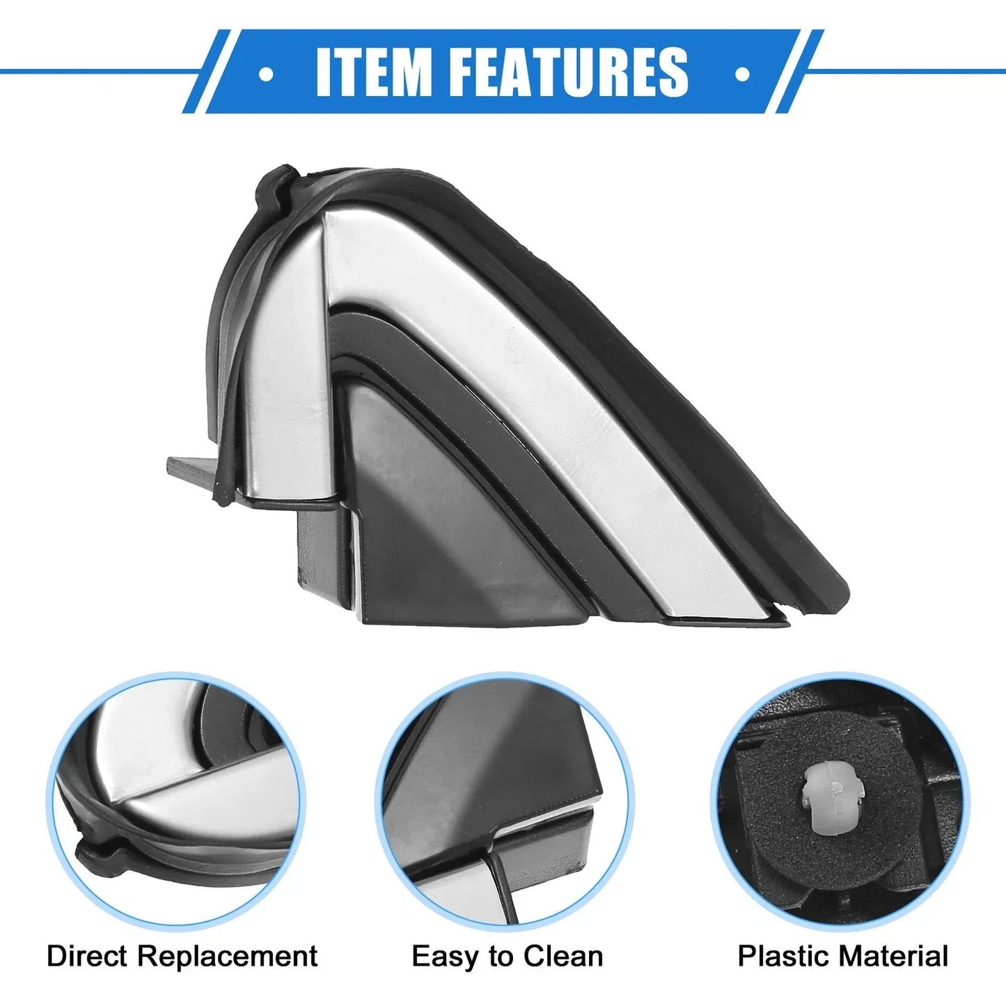 2 x Left Right Mirror Corner Triangle Fender Covers for Honda CR-V (2007-2011)