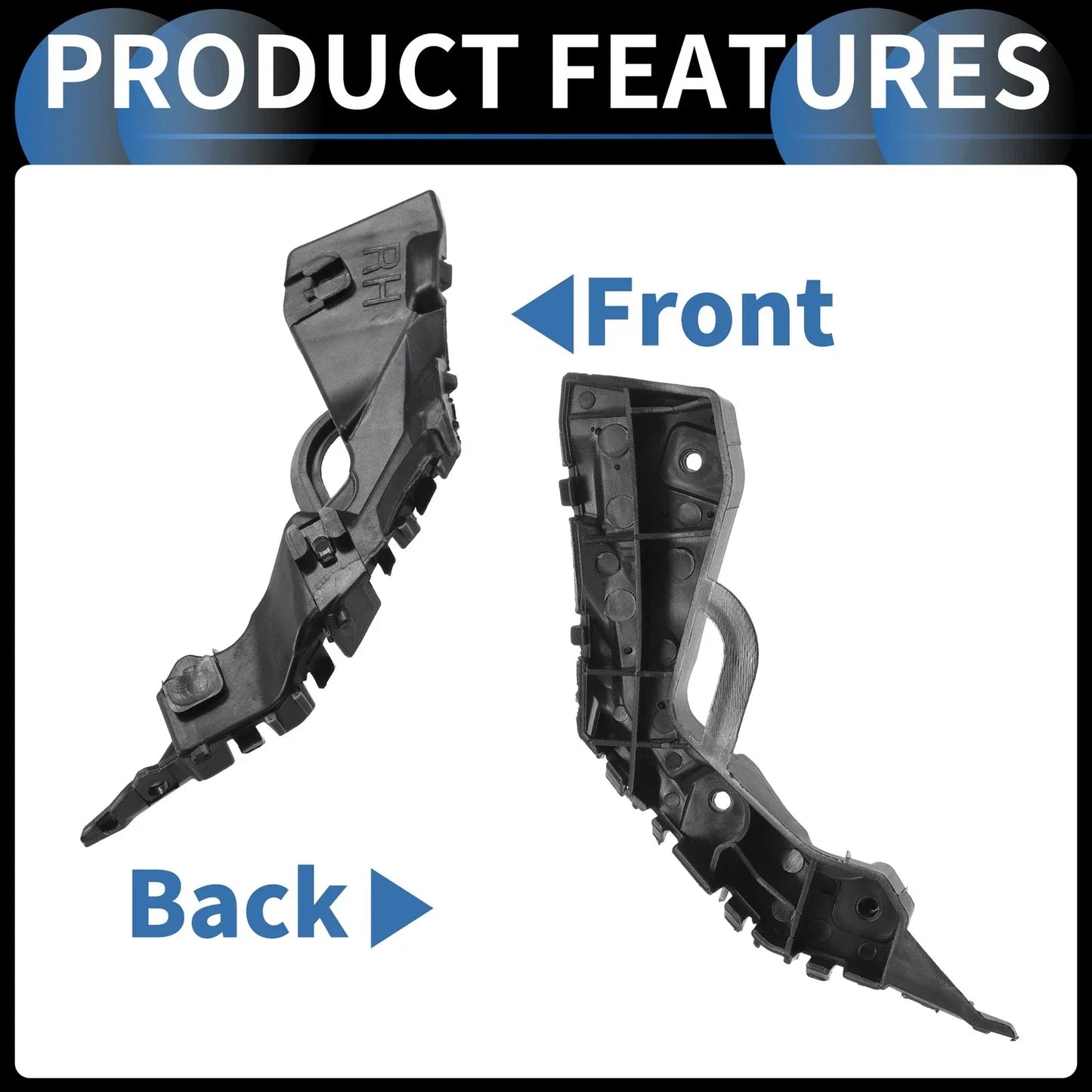 Right Front Bumper Retainer Bracket for Hyundai Elantra (2017-2018)