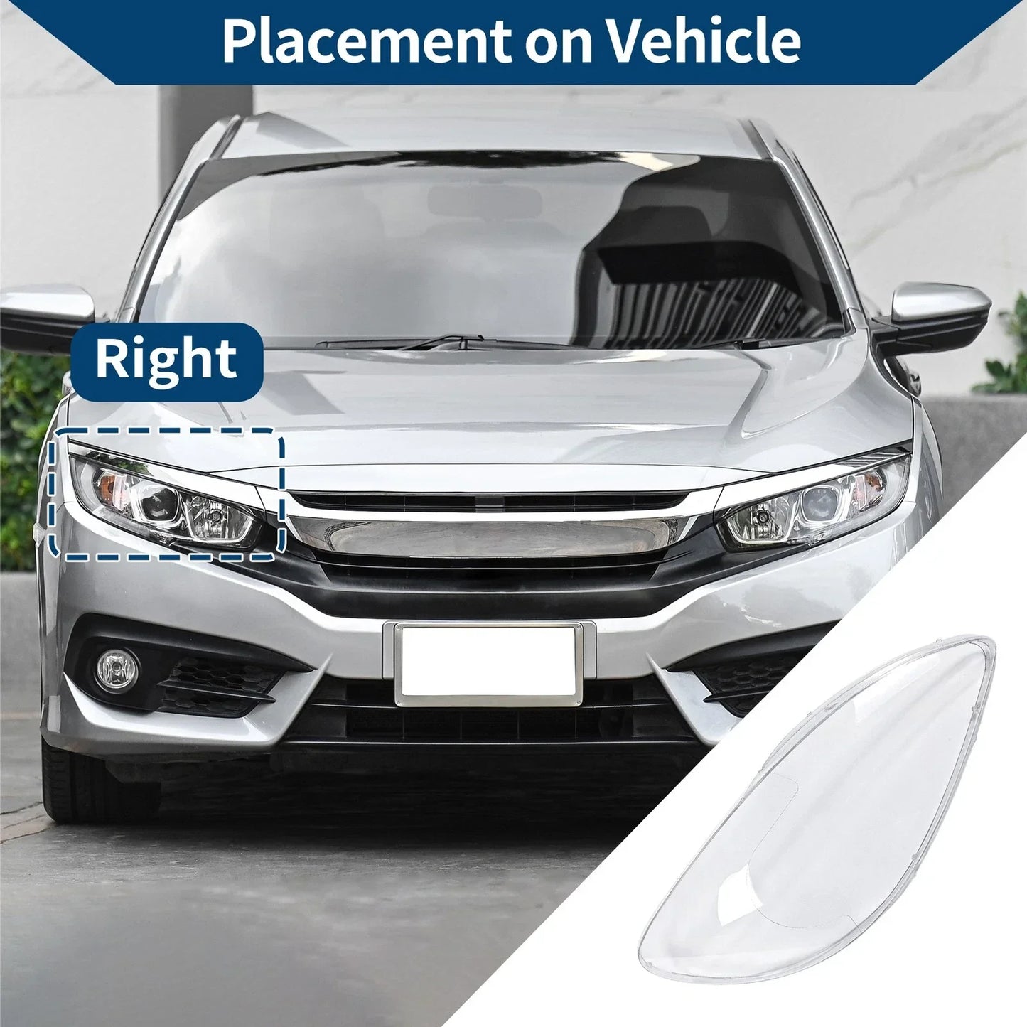 Car Front Right Headlight Lens Cover for Mercedes-Benz Viano (2003-2014)