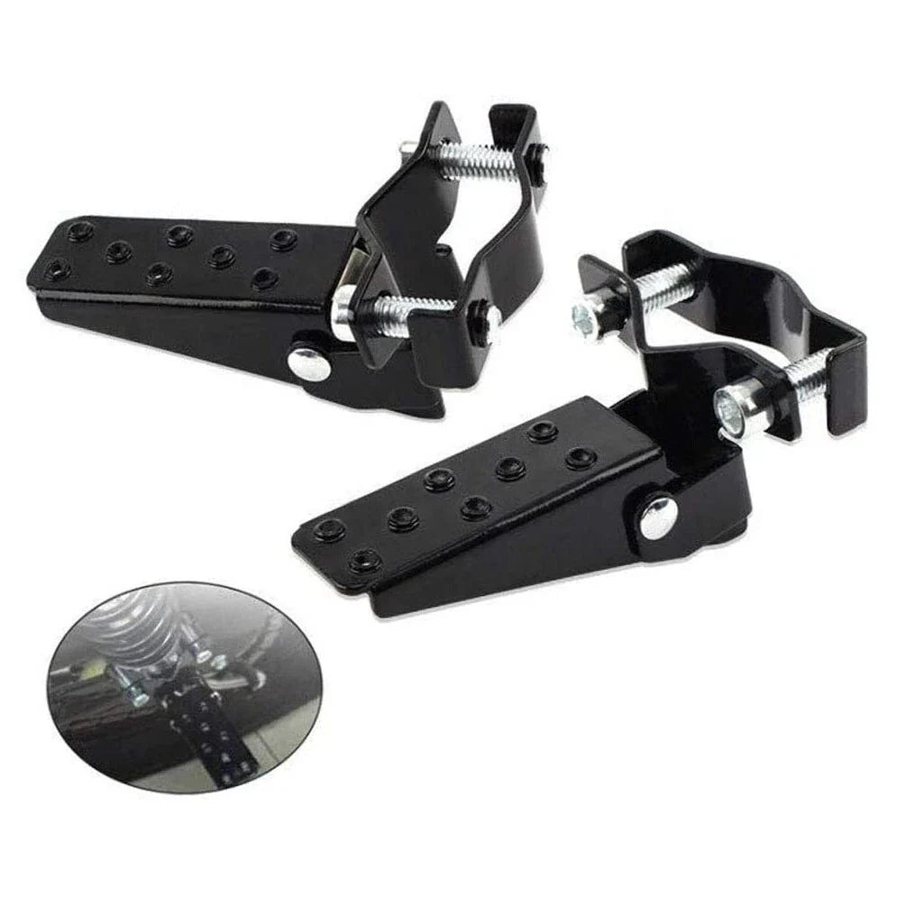 Clamp-on Steel Axle Foldable Foot Step Pegs for MTB BMX Bike