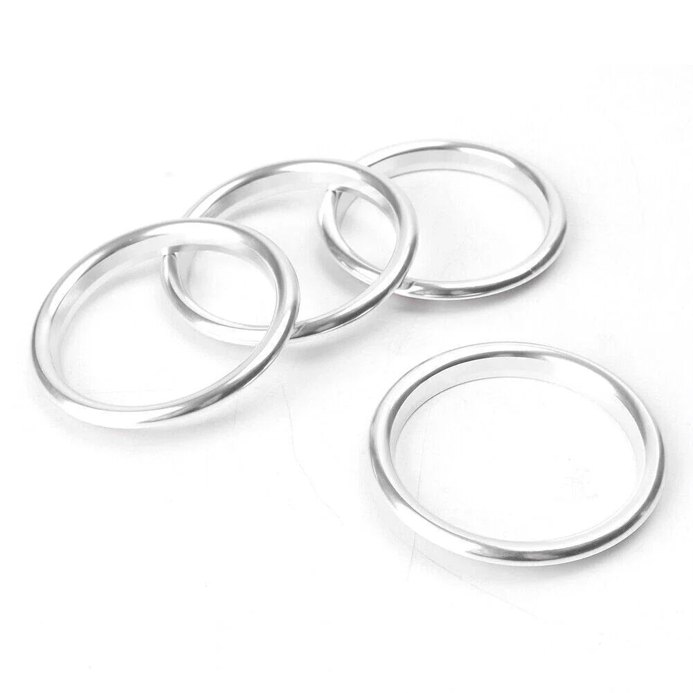4 x Silver Interior Air Vent Outlet Ring Covers for Audi A3 (2012-2019)