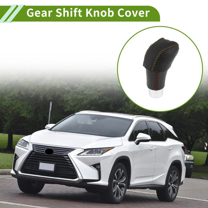 Car Gear Shift Knob Cover for Lexus RX350 2023-2024 Black Brown Faux Leather