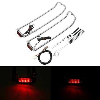 Saddlebag Lid Top Rail & LED Light for Harley Touring Road King (1994-2013)