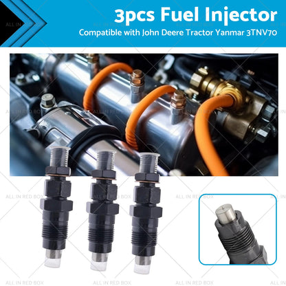 3 x Fuel Injectors for John Deere Yanmar 3TNV70 3TNV88 3YM30