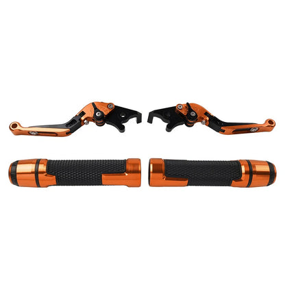 Orange Extendable Brake Clutch Levers & Handlebar Grips for Honda CBR600RR (2003-2016)