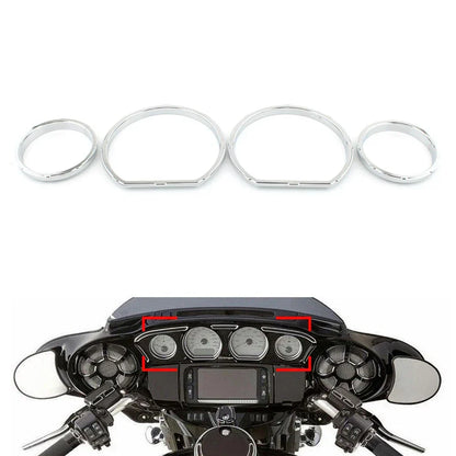 Chrome Instrument Board Gauge Bezel for Harley Touring Electra Street Glide (2009-2023)