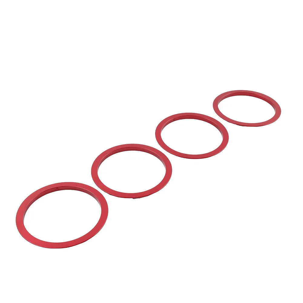 Red A/C Vent Ring Trim Covers for Toyota Tacoma (2016-2022)