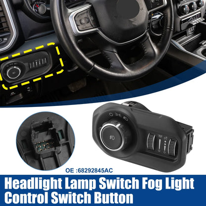 Headlight Lamp Switch Button for Dodge RAM 1500 2500 3500 (2010-2018)