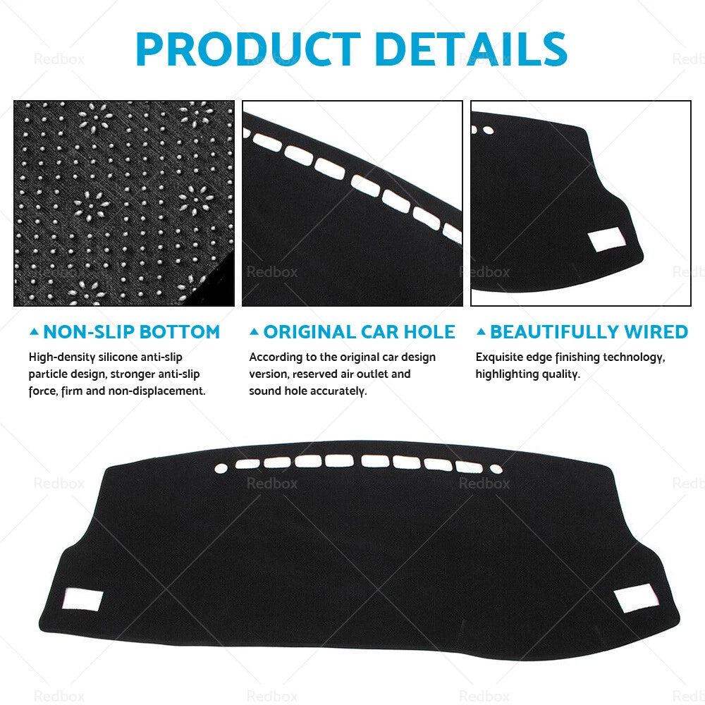 Dash Mat Cover for Toyota Corolla Hatch 2014-2018 Black
