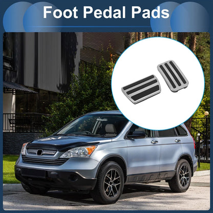 2 x Foot Accelerator Pedal Covers for Honda CR-V (2017-2022) Silver Tone