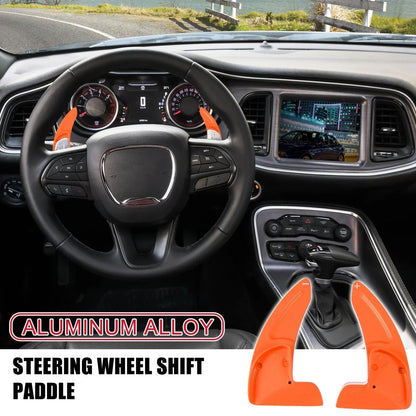 Orange Steering Wheel Paddle Shifter Cover for Dodge Charger Challenger (2015-2023)