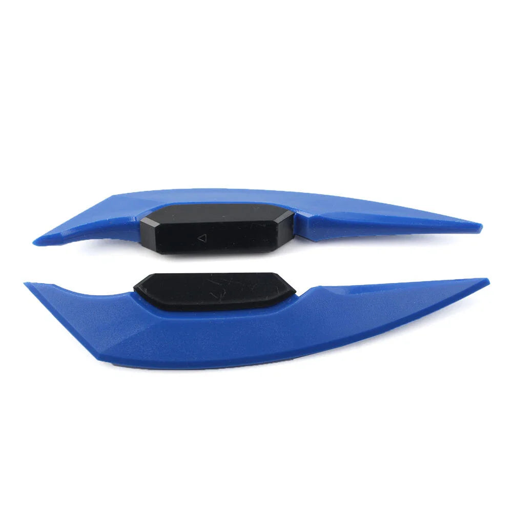 Universal Blue Motorcycle Fairing Winglets Side Spoiler Deflectors