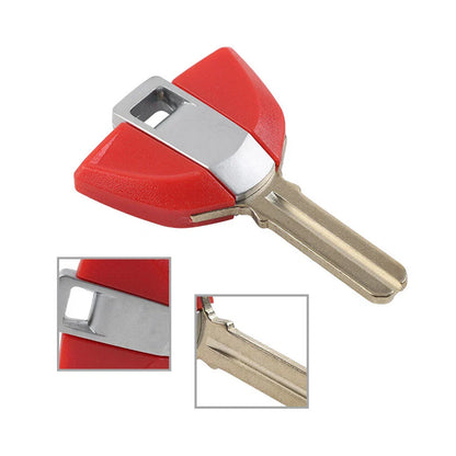 Uncut Blade Blank Ignition Key Red for BMW R1200GS S1000RR F800GS (2004-2023)