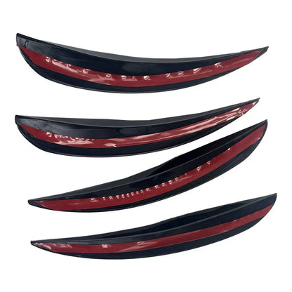 4 x Black Wheel Eyebrow Arch Protector Lip Strips for Universal Car Truck
