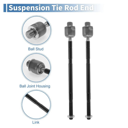 2 x Front Inner Tie Rod End Links for Honda CR-V (2007-2008)