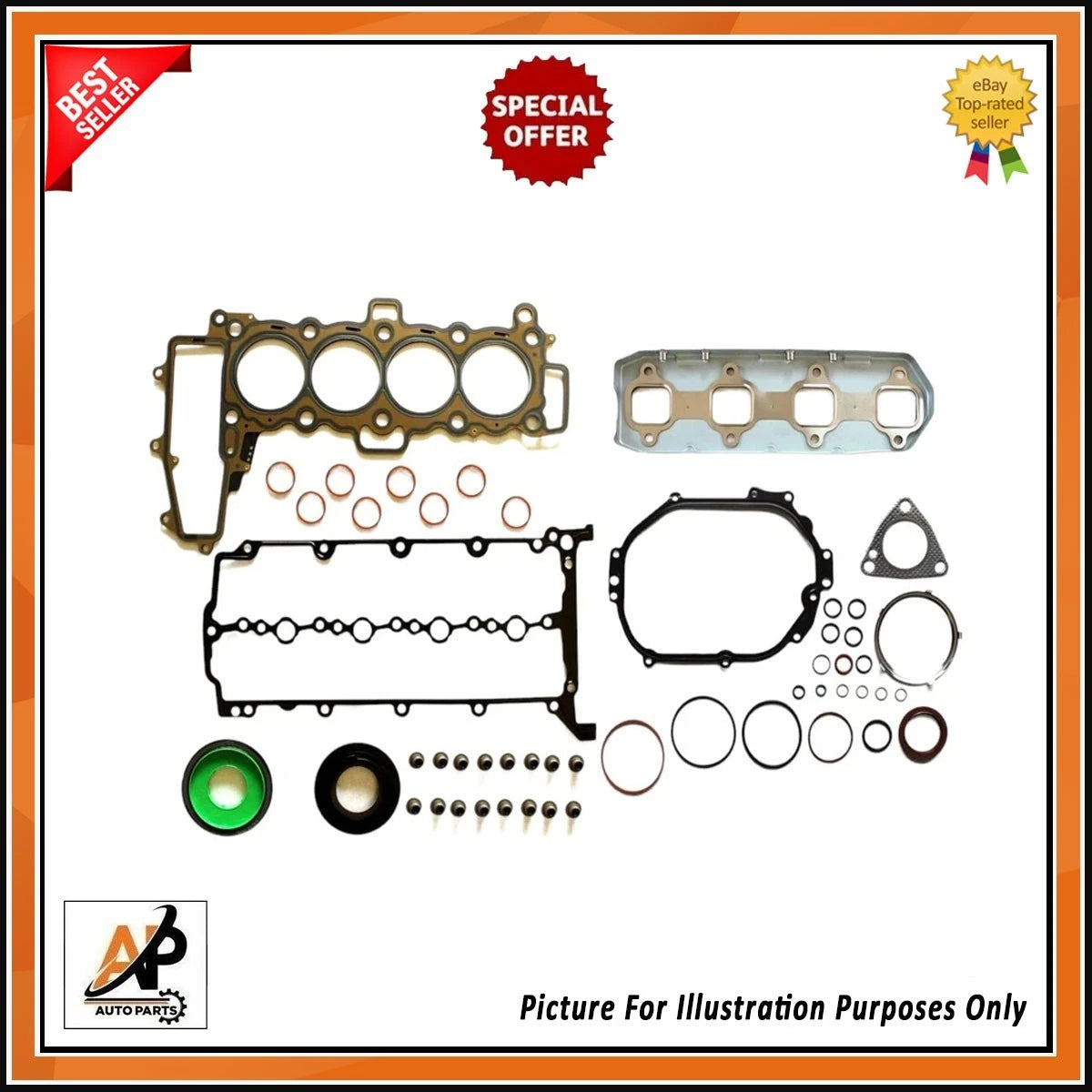 Full Engine Gasket Set and Rebuild Kit for Land Rover Jaguar 204DTD (2015–2022)