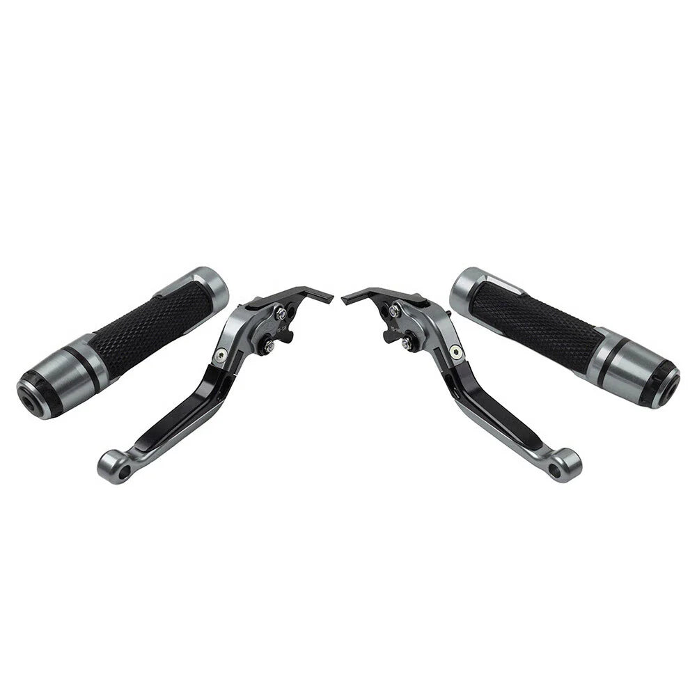 Titanium Extendable Brake Clutch Levers Grip Set for Kawasaki ZX6R (2005-2023)