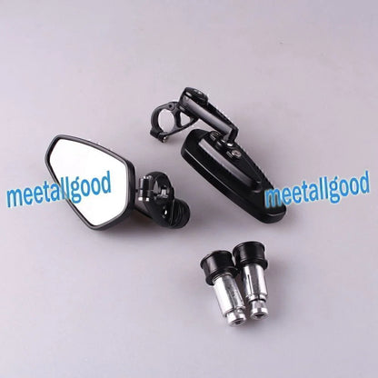 Set of 2 Universal Fit 7/8" Handlebar End Rear View Mirrors for Motorcycles
