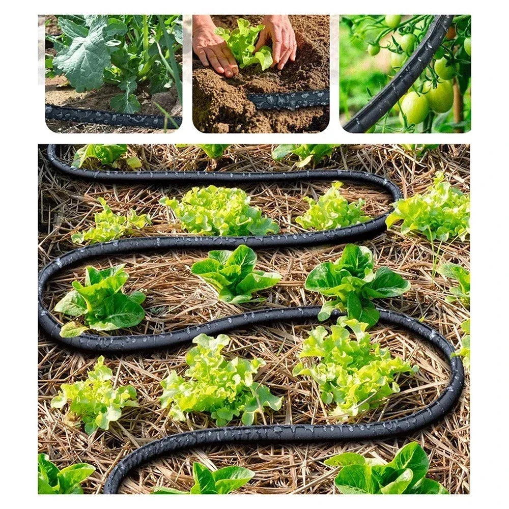 15m 30m Flat Soaker Hose for Drip Irrigation Leak-Proof Sprinkler Hose