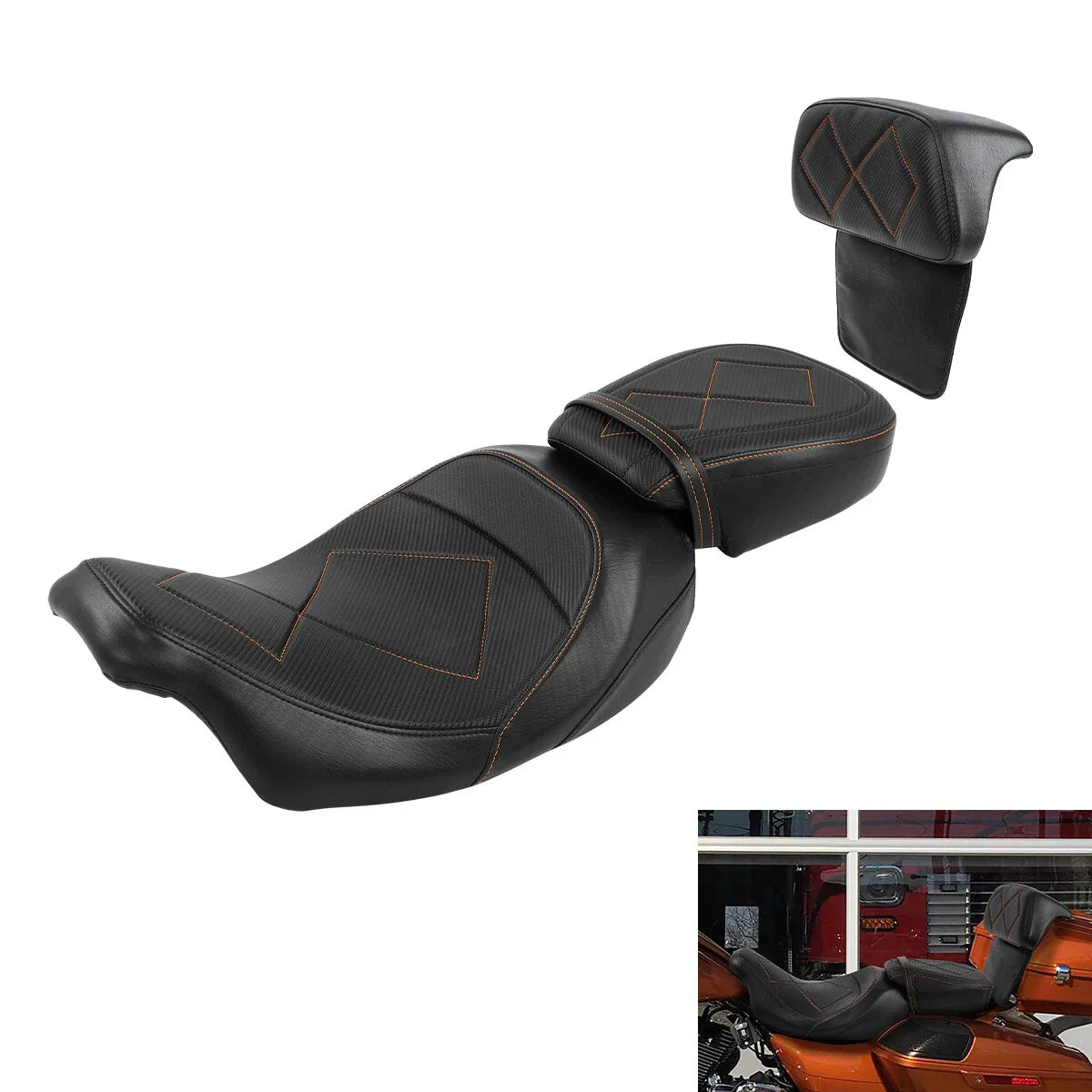 Driver & Passenger Seat Backrest for Harley Touring CVO Street Glide (14-23)