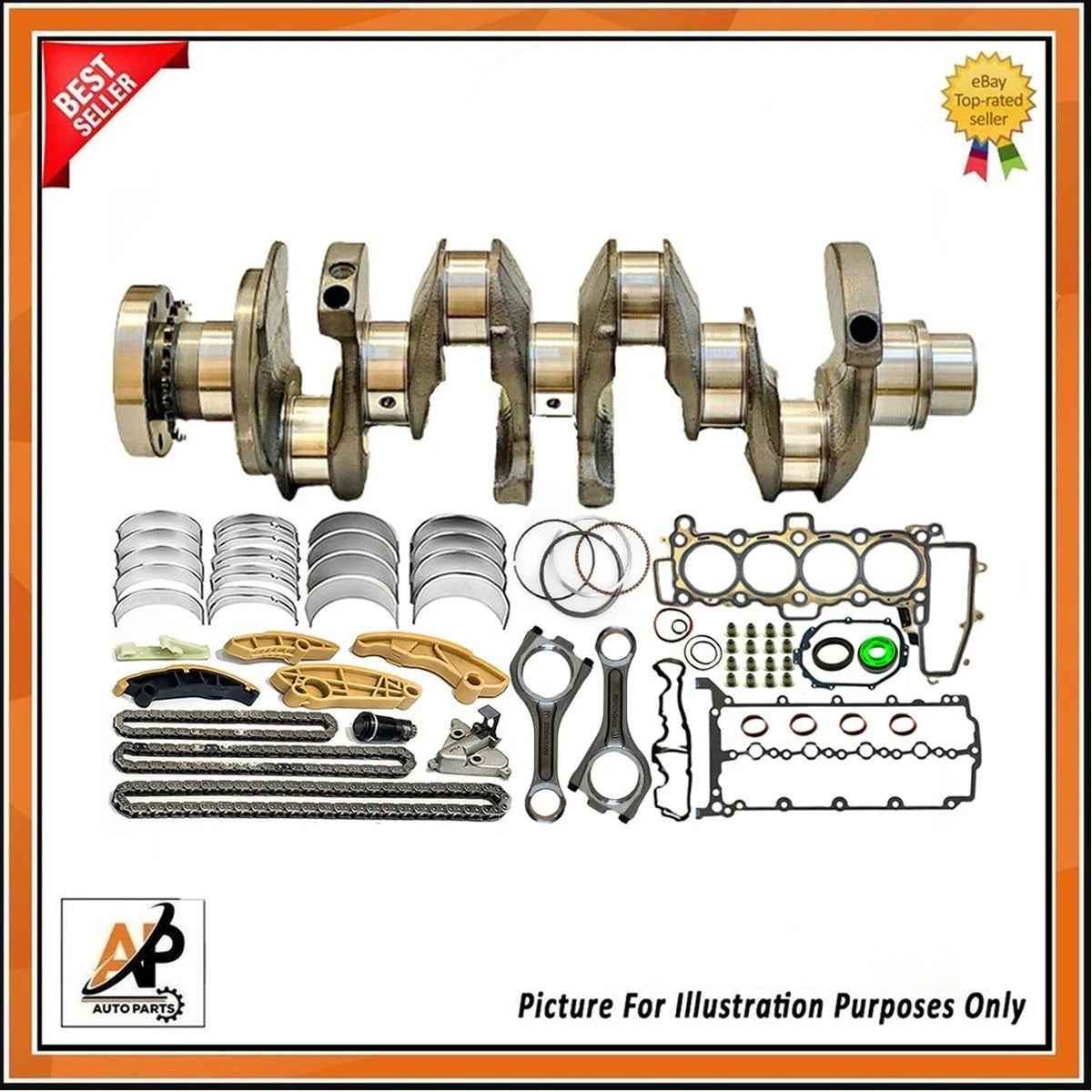 Crankshaft Engine Rebuild Parts Kit for Land Rover Jaguar 2.0D (2015–2018)