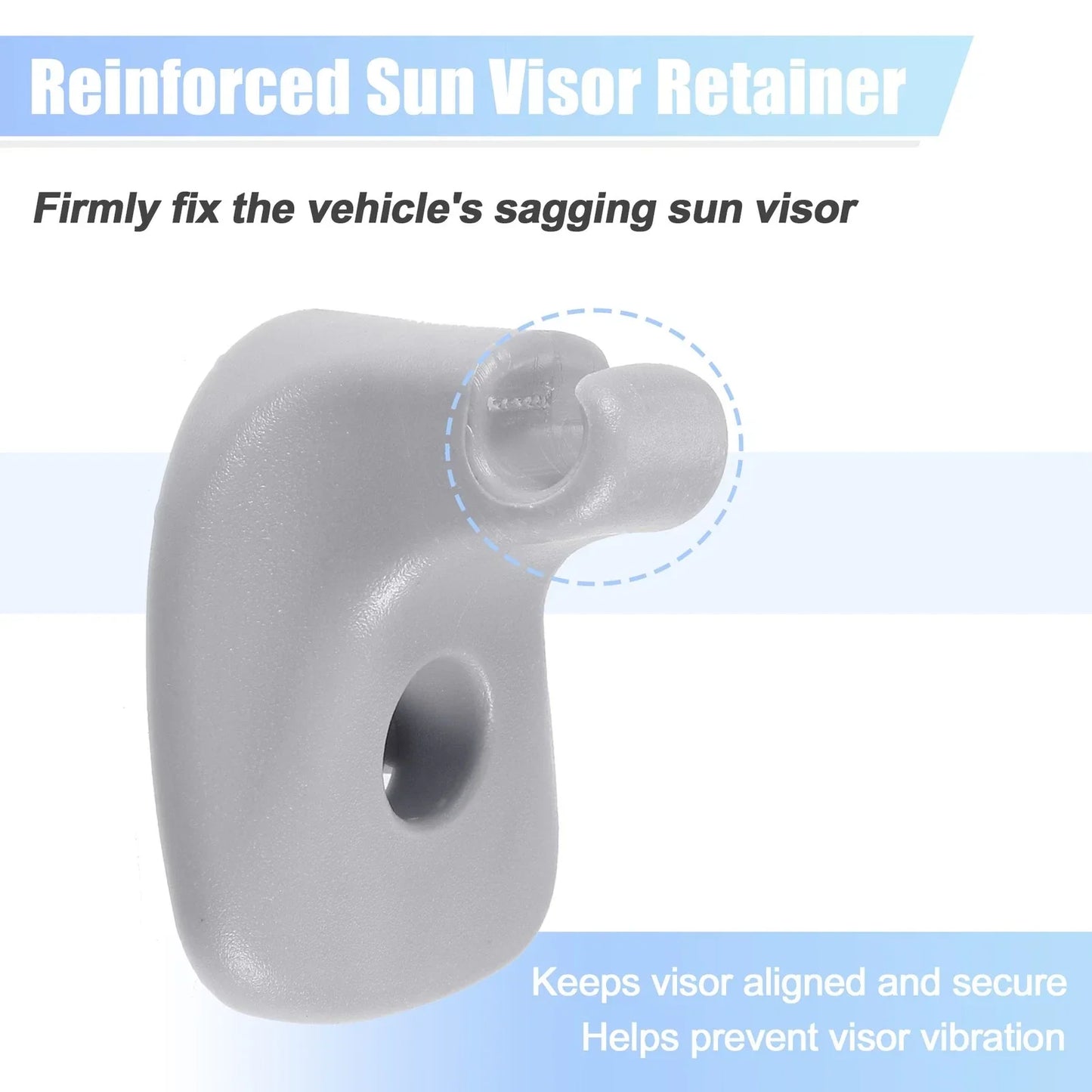 2 x Sun Visor Support Clip Retainers for Dodge Chrysler 200 (2011-2014) Gray
