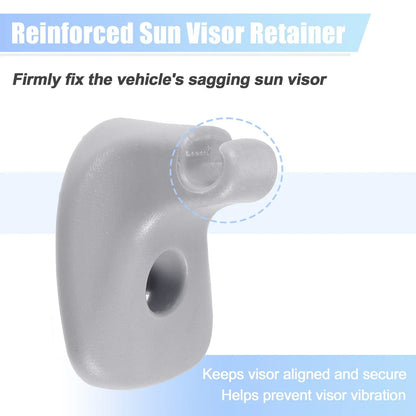 2 x Sun Visor Support Clip Retainers for Dodge Chrysler 200 (2011-2014) Gray