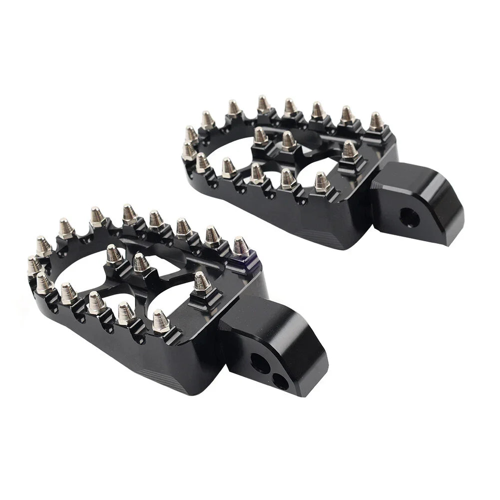 Black MX Style Rear Foot Pegs for Harley Softail Fat Bob Low Rider (2018-2023)