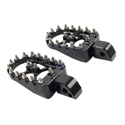 Black MX Style Rear Foot Pegs for Harley Softail Fat Bob Low Rider (2018-2023)