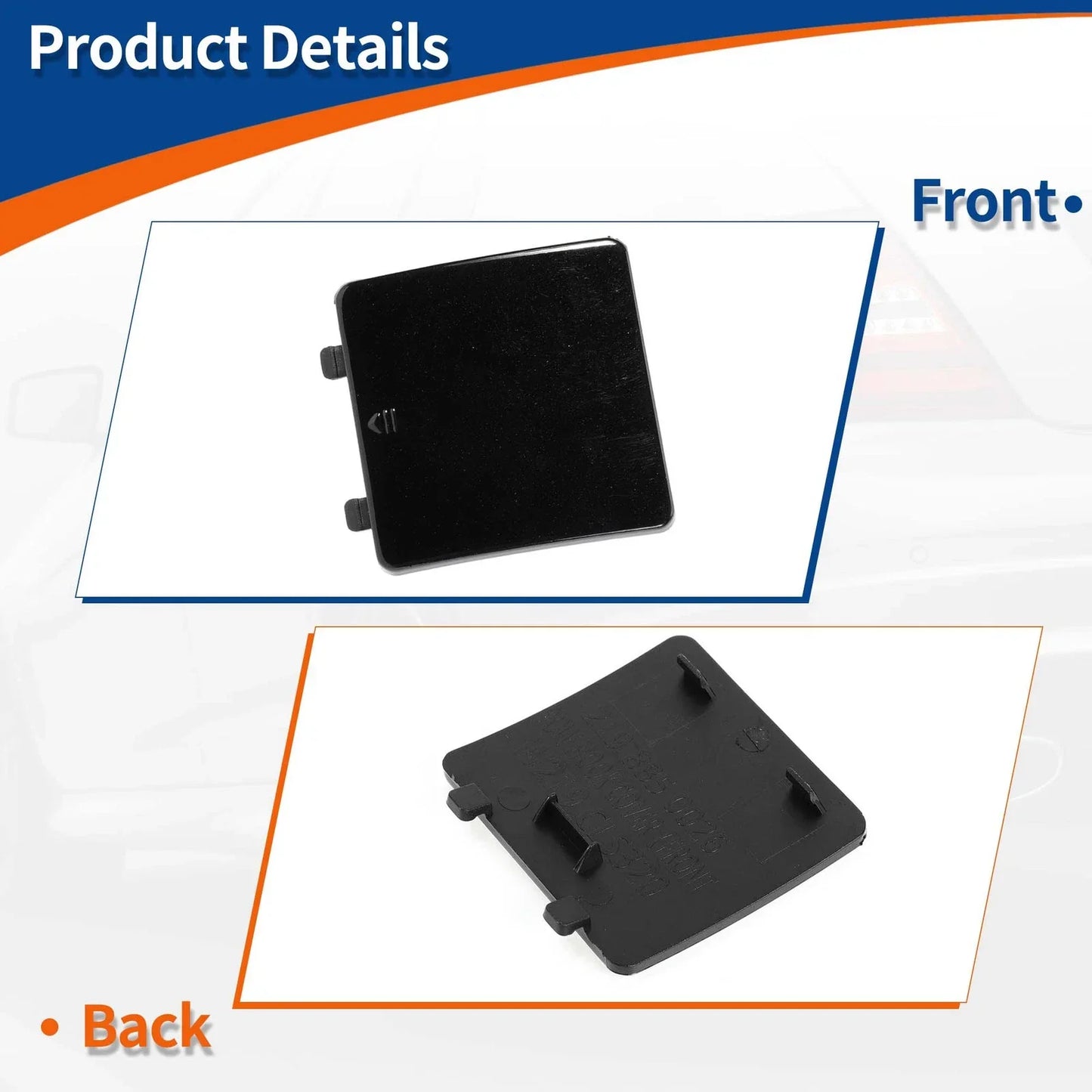 Car Bumper Tow Hook Cover for Mercedes-Benz CLS (2004-2007) Black