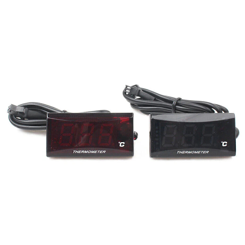 Digital Water Temperature Gauge for Racing Scooter - Red/Blue